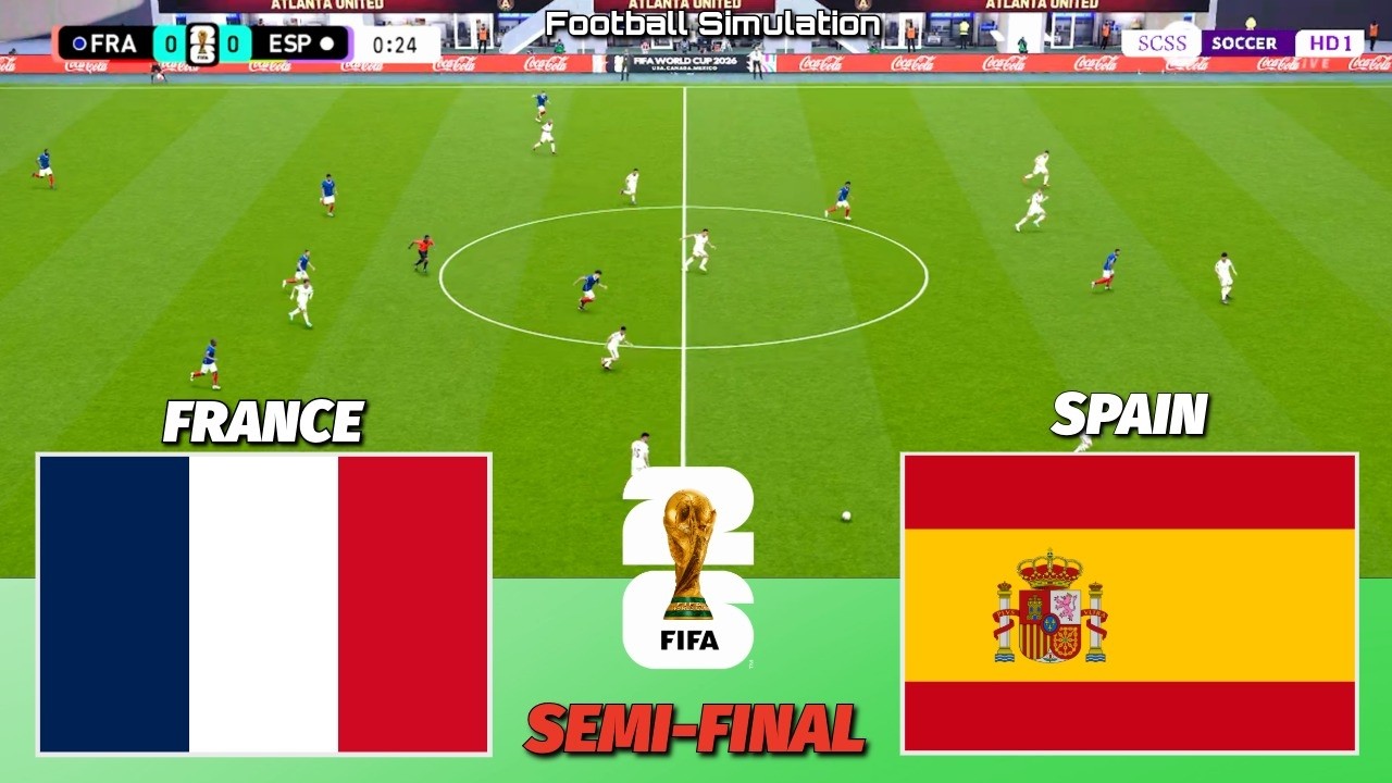 Франция &mdash; Испания: полуфинал &mdash; Чемпионат мира по футболу 2026 | Симуляция PES 21