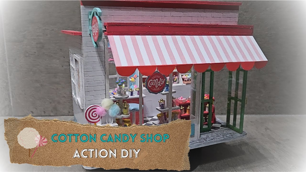 Miniature Cotton Candy Shop - ACTION DIY Satysfying & Relaxing Video