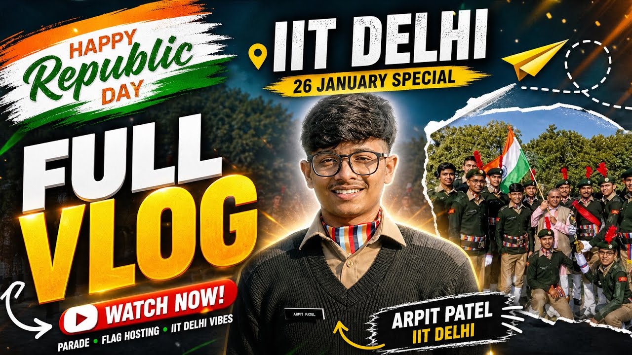 “Republic Day at IIT Delhi✨ | The Dream Campus Every JEE Aspirant Wants to See 🎓🔥”