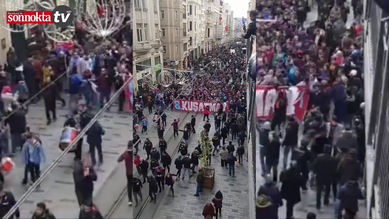 Trabzonspor taraftarları İstanbul'u ayağa kaldırdı!