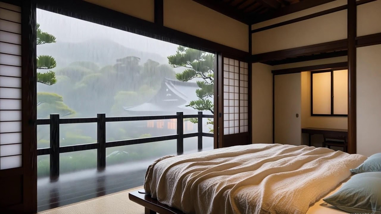 Rainy Zen Retreat with Piano Music 🌧️ | Calm Your Mind, Heal Your Soul,Rainy Atmosphere Relax Spa 1