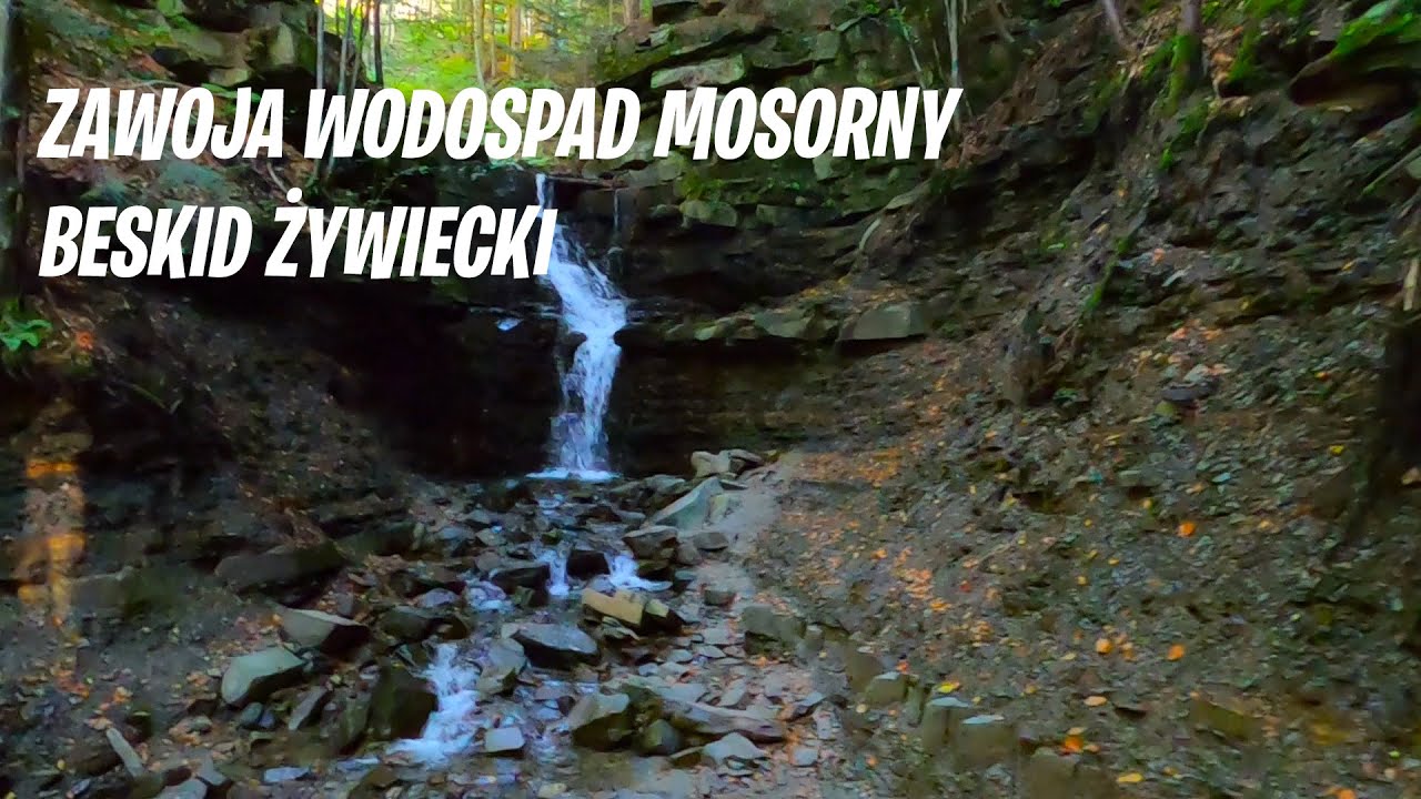 Wodospad Mosorny Zawoja Beskid Żywiecki