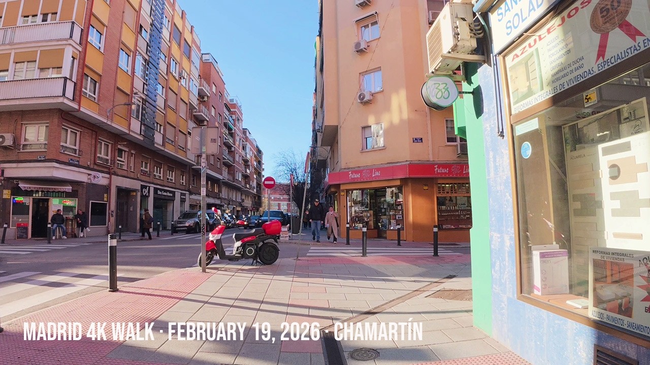 Madrid 4K Walk · February 19, 2026 · Chamartín