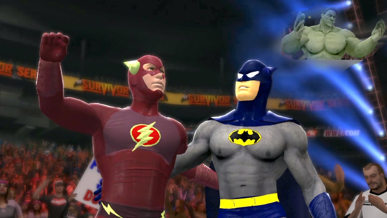 Hulk & Captain America Vs Batman & Flash - TAG Team Match - WWE 2K15