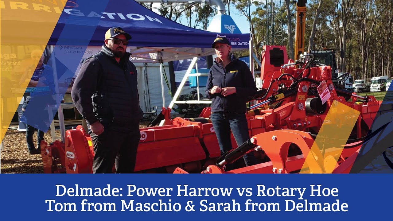 Delmade: Power Harrow vs Rotary Hoe, Tom from Maschio & Sarah from Delmade