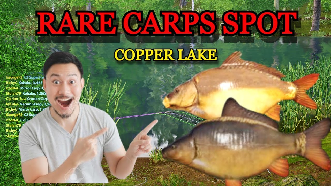 Russian Fishing 4 (RF4) RARE CARPS SPOT ON COPPER LAKE!  (650$/H)