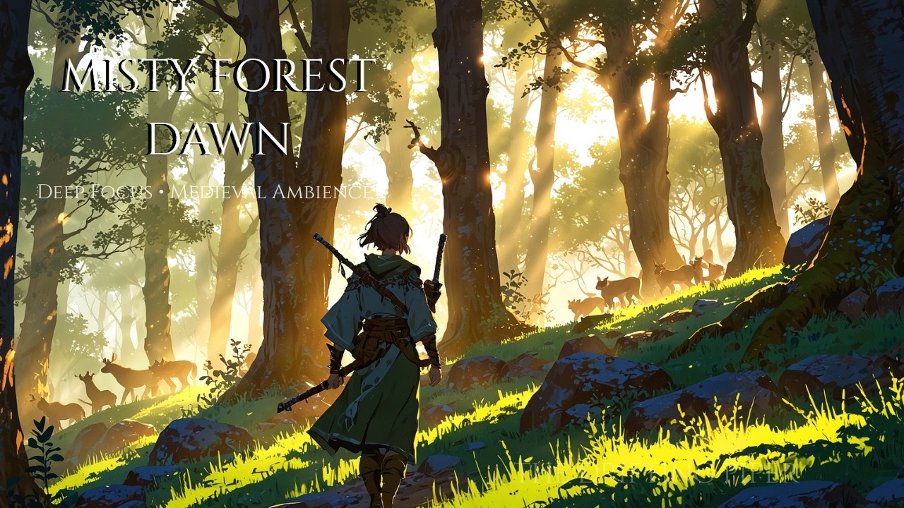 Celtic Music for Focus | Misty Morning Forest Path
