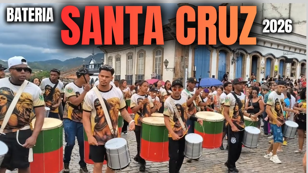 BATERIA DA SANTA CRUZ NO PRÉ CARNAVAL OURO PRETO MG 2026