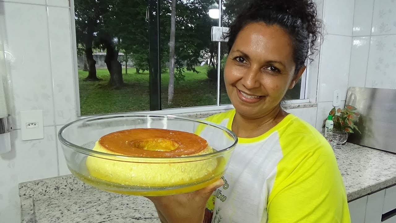 PUDIM CREME DE BAUNILHA E LANCHE FÁCIL COM SOBRA DE AIPIM