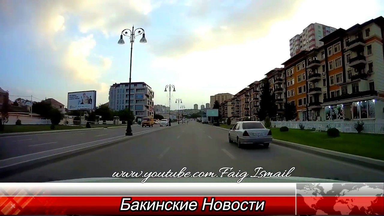 Баку пос.Воровского Расулзаде 6 микрорайон вечером