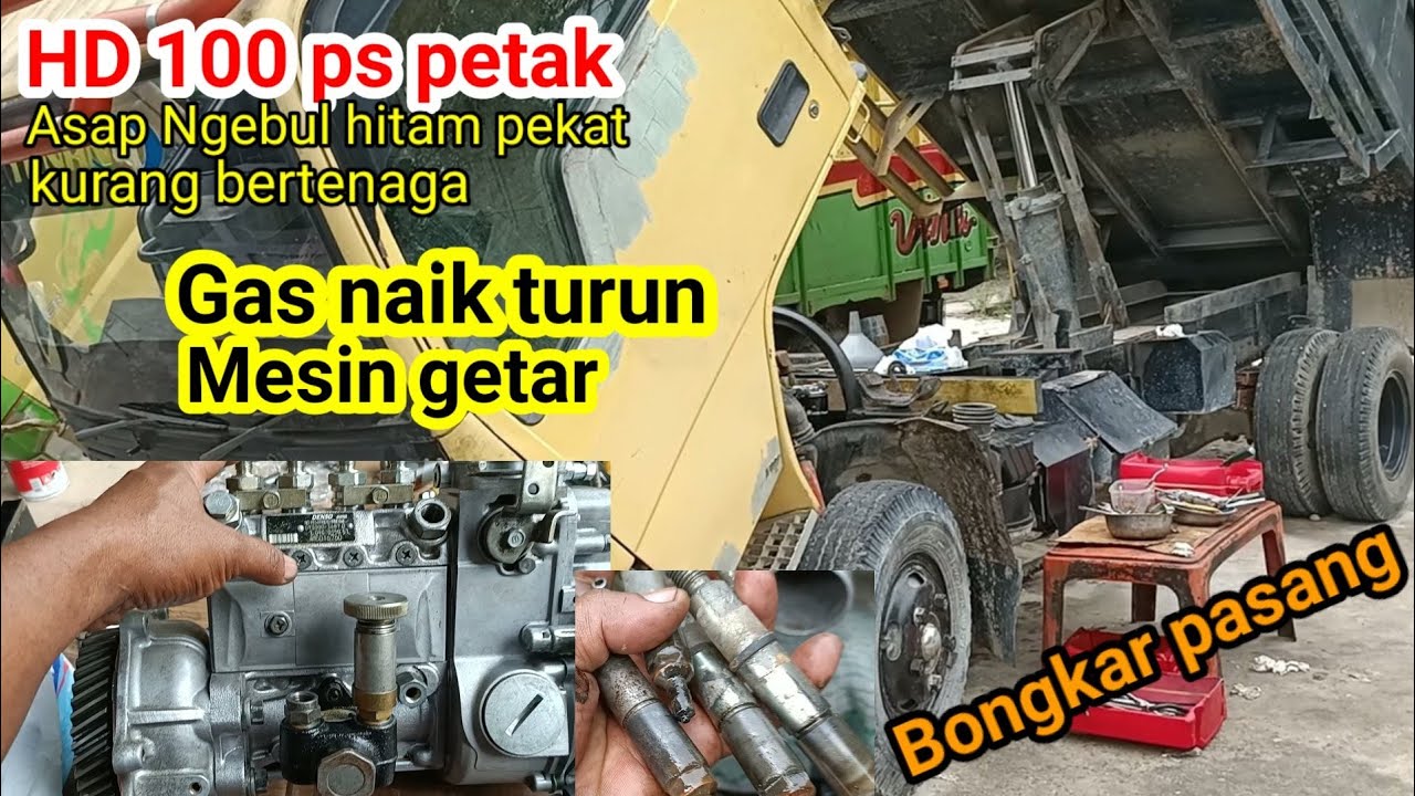 Asap Ngebul hitam pekat tapi tidak bertenaga, cara atasi gas naik turun | HD 100 ps kurang bertenaga