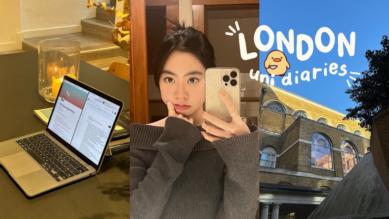 UNI VLOG ˚.🎧👩🏻‍💻 ✧ | a week as a productive london uni student, deadlines, balancing uni & self-care