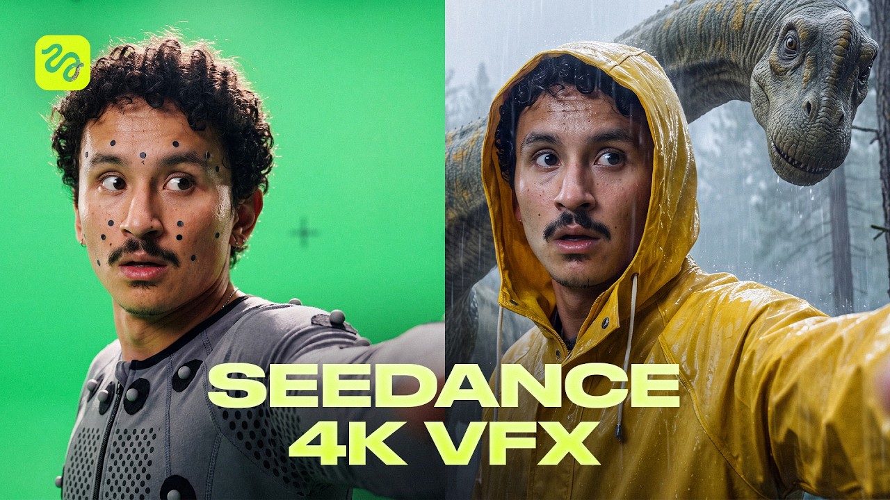Я добавил безумные ИИ-спецэффекты в реальную съёмку в 4K (Seedance 2.0)