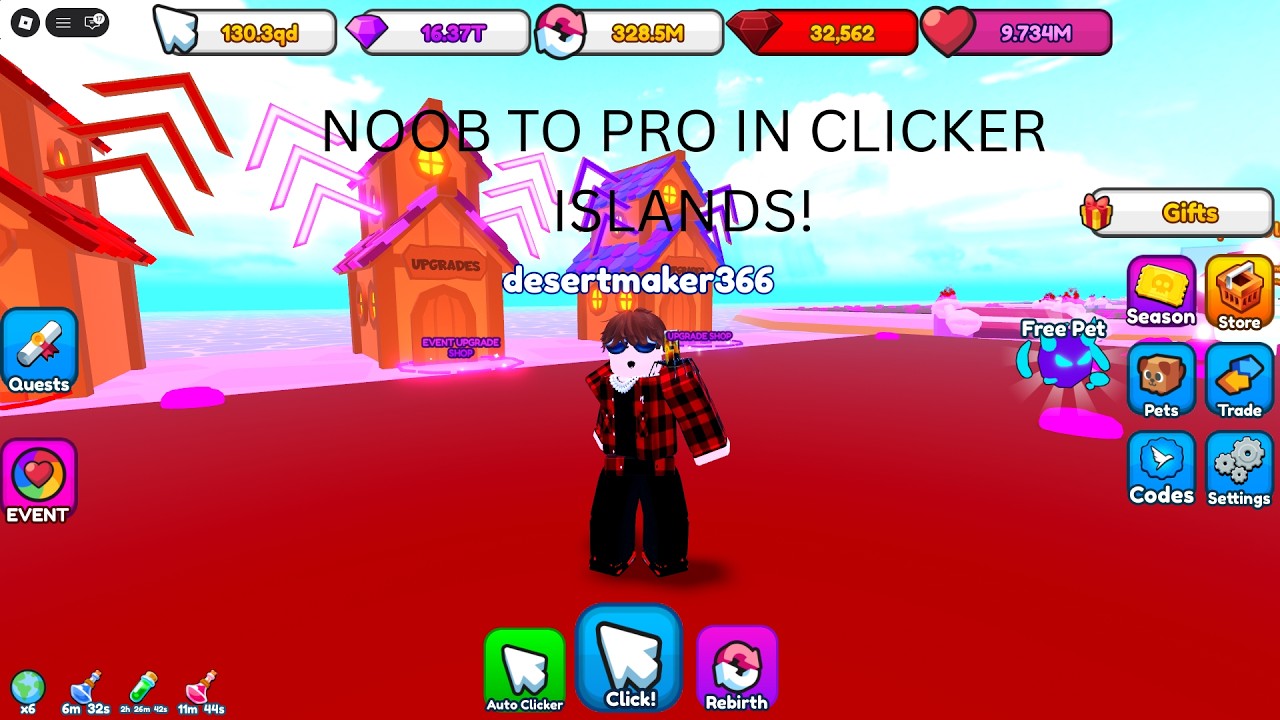 Noob To Pro In Clicker Islands!