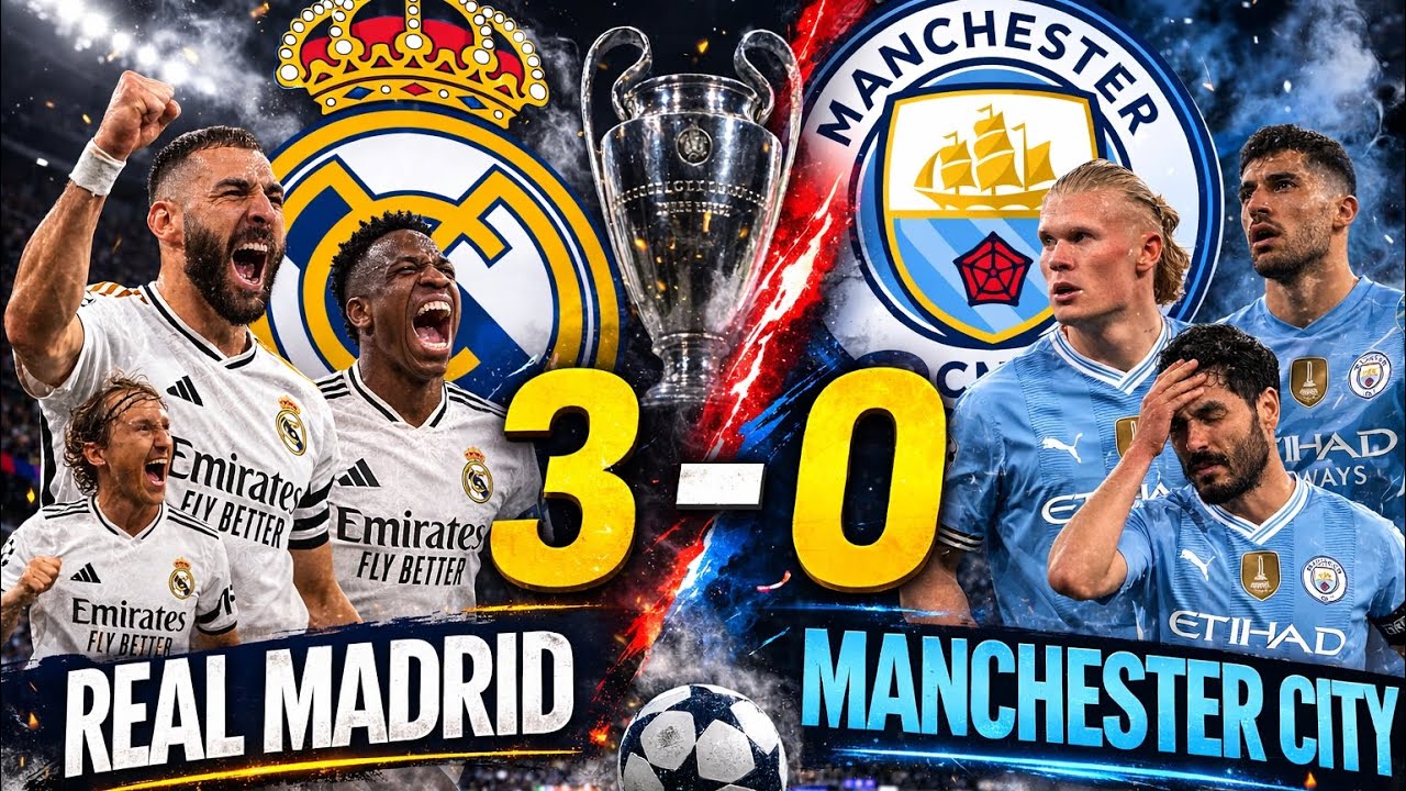 Real Madrid vs Manchester City 3-0 | Şampiyonlar Ligi Tarzı Maç Özeti