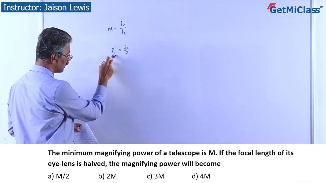 Telescope Magnifying Power Formula Explained NEET 12th Physics Rayoptics