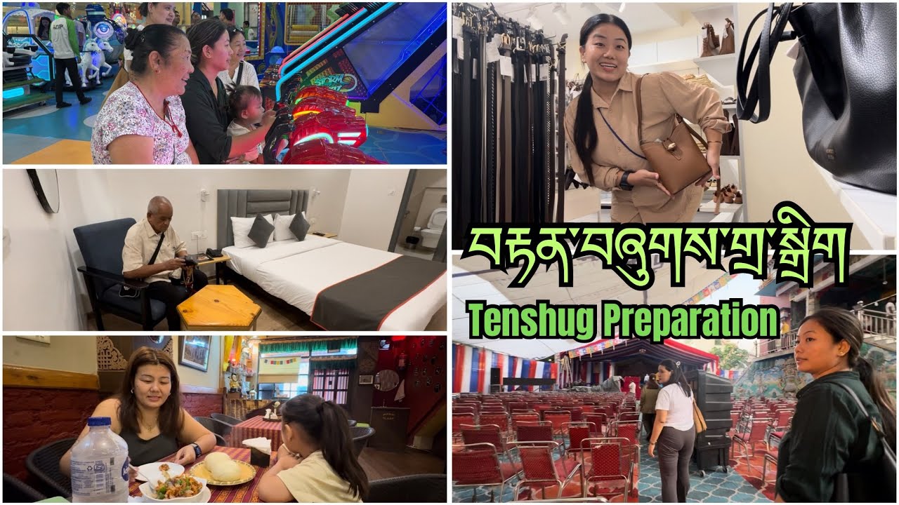 བརྟན་ཞུགས་གྲ་སྒྲིག | Tenshug Preparation at Sakya Monastery Rajpur | Family time | #tibetanvlogger 