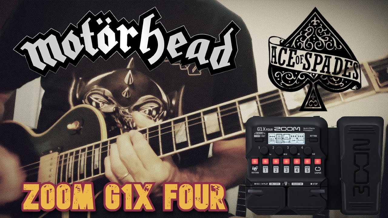 Motörhead - Ace Of Spades - Tribute to Lemmy - Guitar Cover - Zoom G1X Four (Patch)