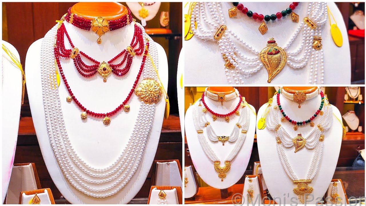 মাত্র ১ গ্রাম চোকার চিকের নতুন কালেকশন/gold and pearl choker 2021/gold and pearl necklace 2021