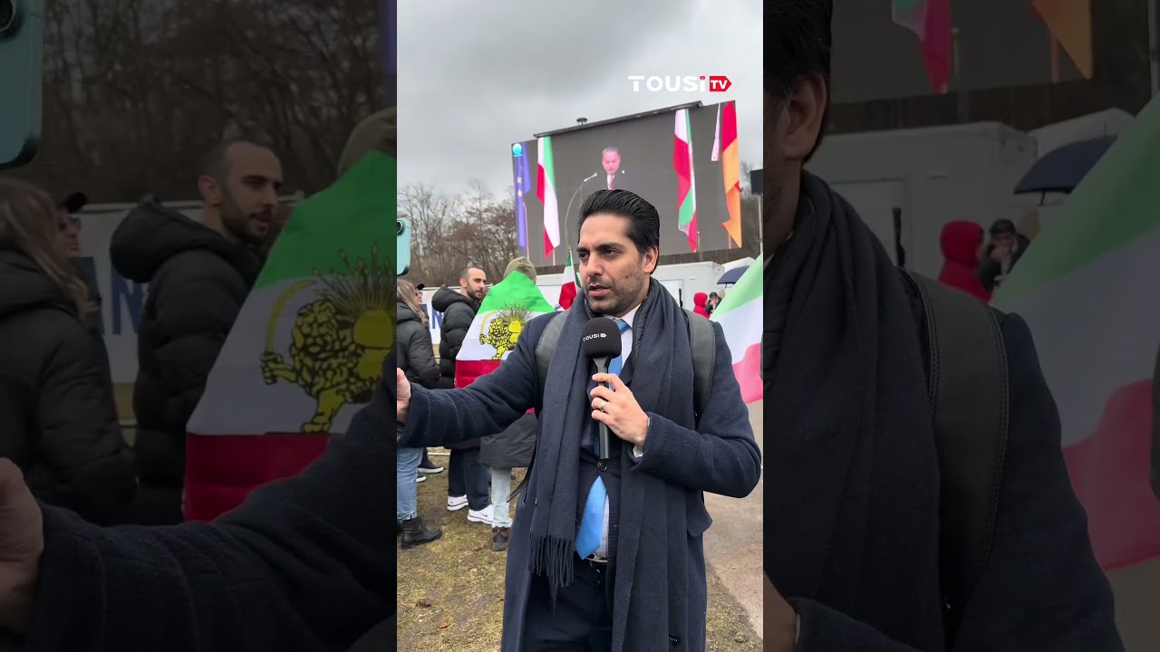 Tousi TV at Iran rally in Munich