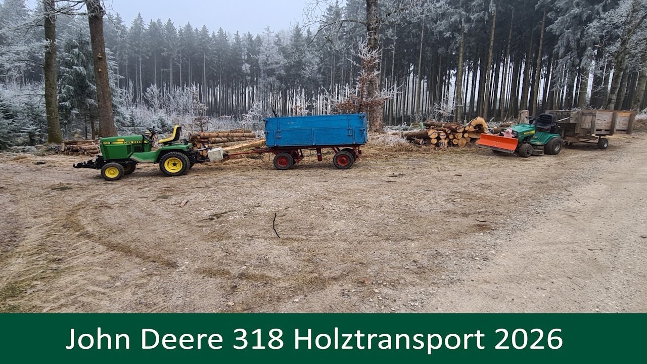 John Deere 318 Holztransport 2026! GoPro