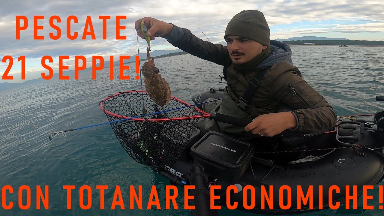 Eging Belly Boat - Pescate 21 seppie! Con totanare ECONOMICHE