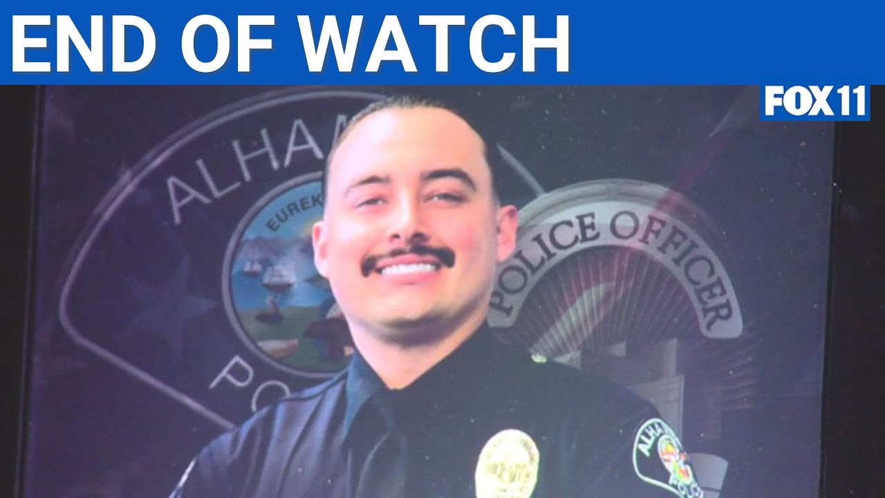 Vigil held for Alhambra police officer Alec Sanders | FOX 11 LA