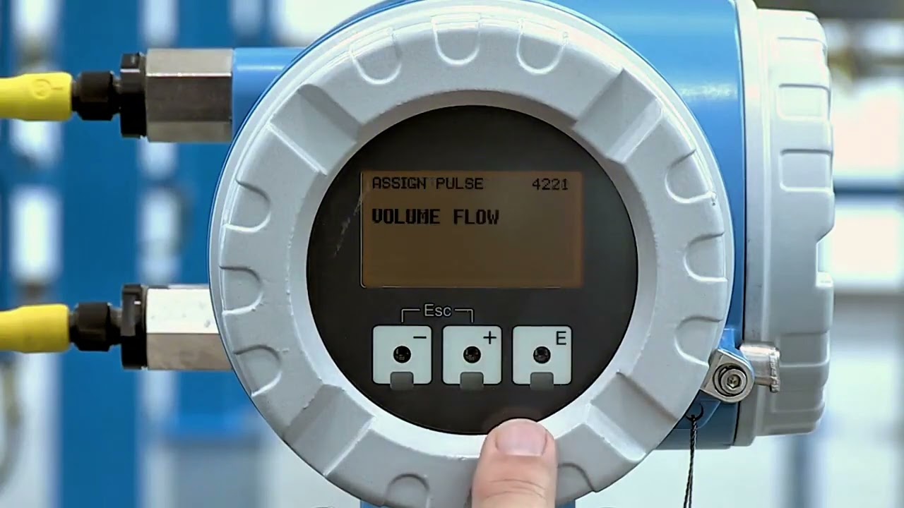 How to set up pulse on promass, promag E+H flow meters.