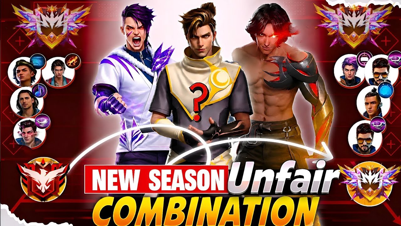(New Season) Unfair Character Combination | Best Character Combination For BR Rank Push | Best Skill