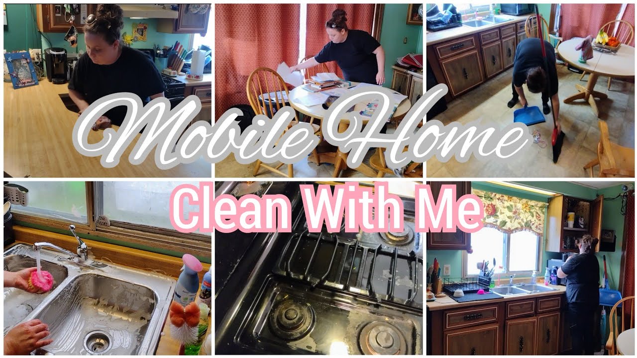 Single Wide Mobile Home Clean With Me | Kitchen Cleaning Motivation