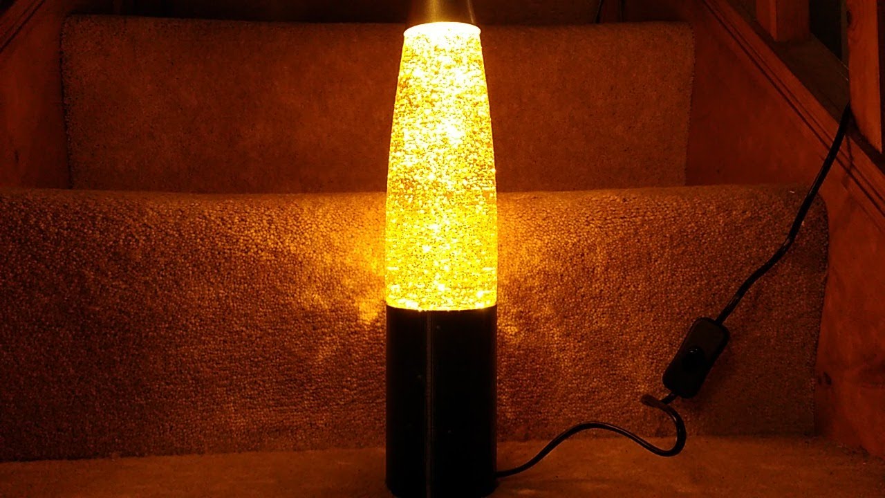Custom LED flowing glitter lamp