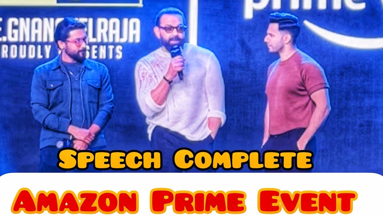 Animal Film Star Bobby Deol Amazon Prime Event Stage Speech🔥💯🥳