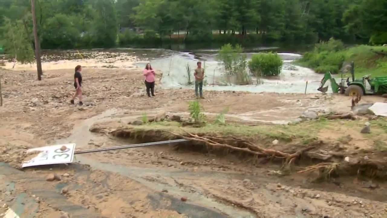 Route 140 in Alton closed, damaged by flooding
