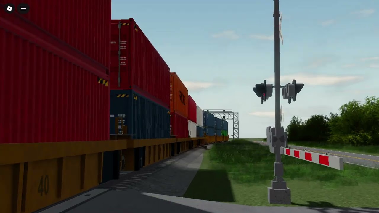 ES44AC loco 2884 transporting a large fully loaded containers