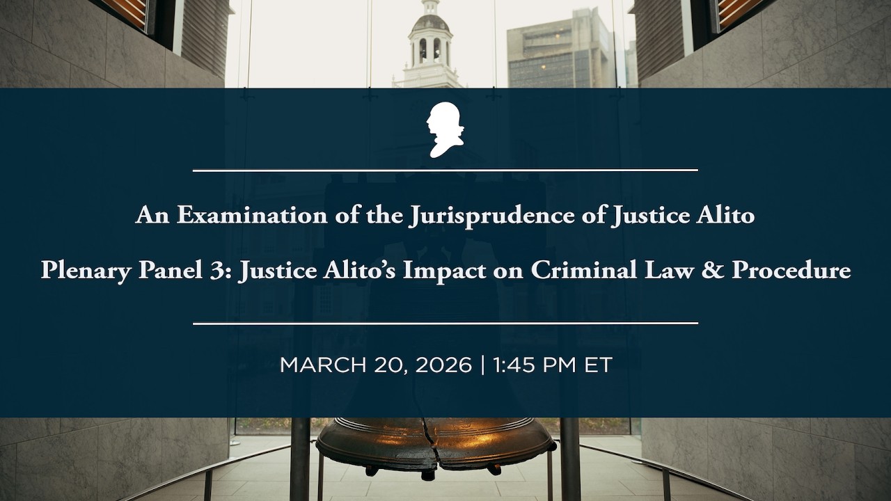 [LIVE] Justice Alito&rsquo;s Impact on Criminal Law & Procedure
