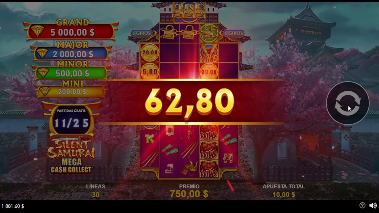 SAMURAI ⛩️ CASH COLLECT TRAJO MUCHOS JUEGOS GRATIS 🎰  #slot #jackpot  #casino #casinoenlinea