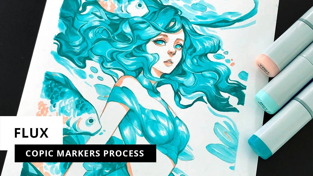 Flux | Copic Sketch Markers Process (Timelapse) by Margaret Morales