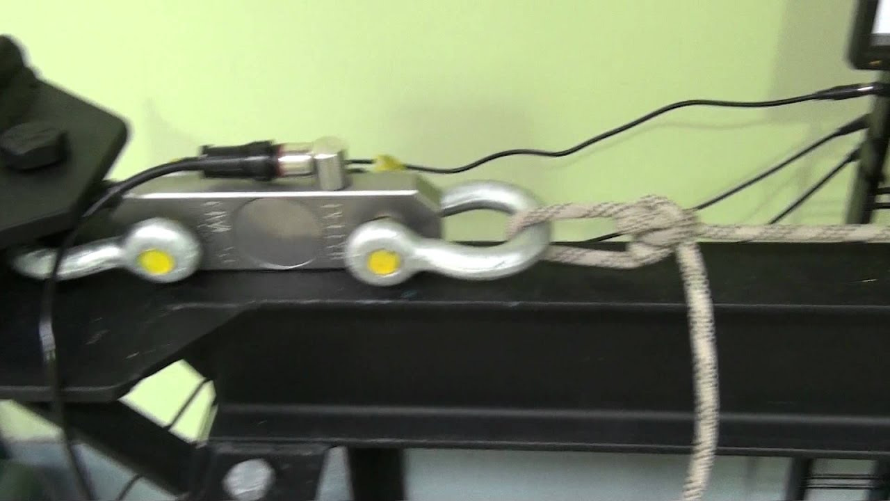 Rope Test Labs: set-up for pull tests