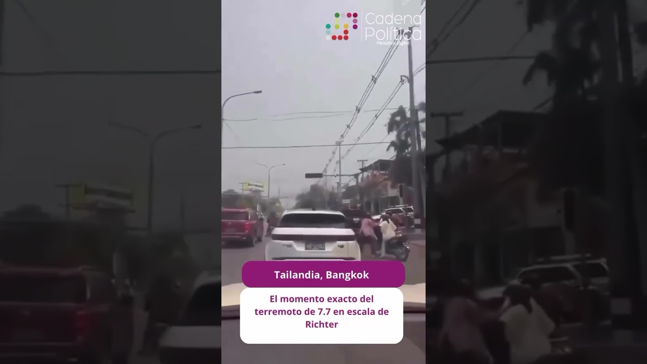 🚨 &iexcl;El momento exacto del terremoto de 7.7 en la escala de Richter! 🌍💥Tailandia, Bangkok