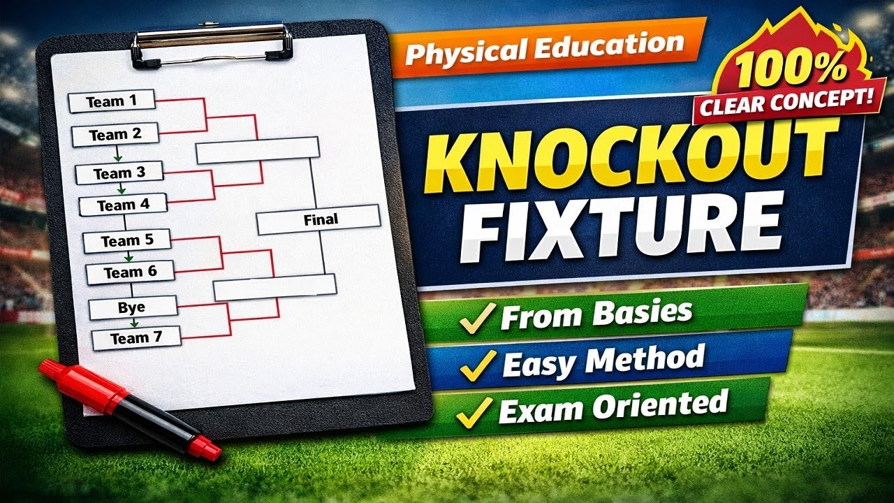How to Make Knockout Fixture Explained | From Basics to Advanced | 12 Physical Education | StudyPE