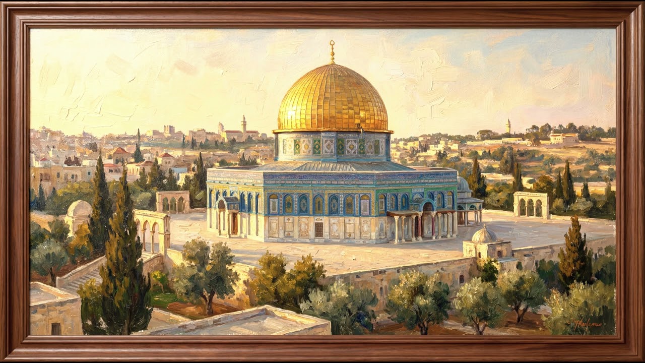 4K Jerusalem Ambience .. Dome of the Rock View | Peaceful Islamic Reflection & Relaxation