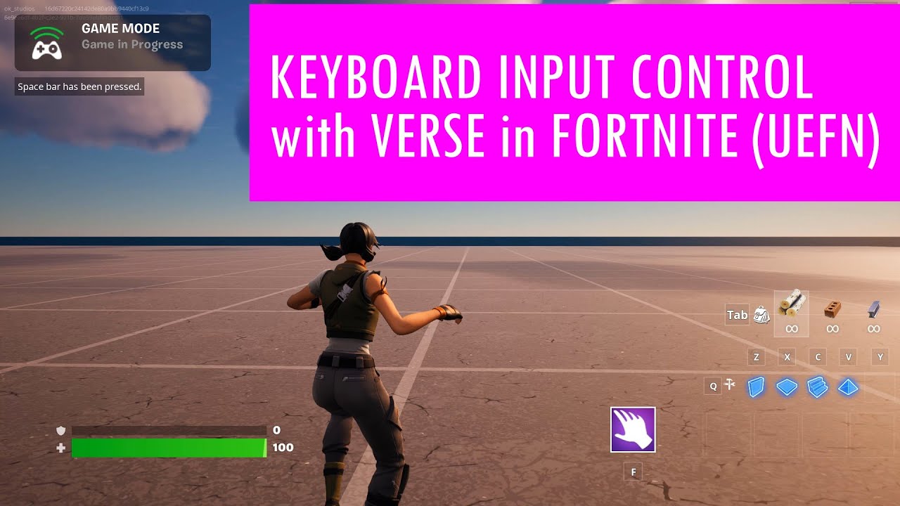 Keyboard Input Control and Triggers with Verse in Fortnite (UEFN)