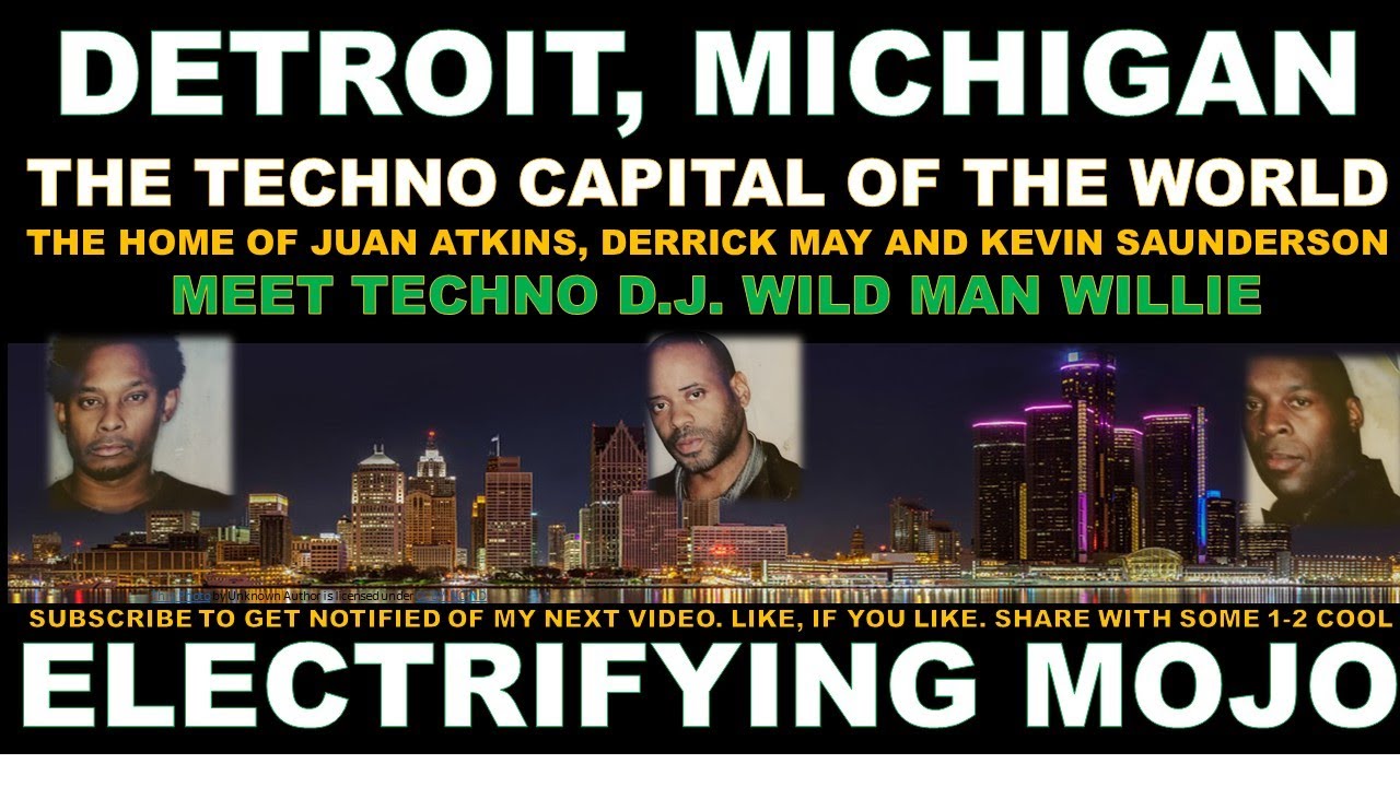 DETROIT, MICHIGAN,THE TECHNO CAPITAL OF THE WORLD.THE HOME OF JUAN ATKINS,DERRICK MAY,KEVIN SAUNDSN.