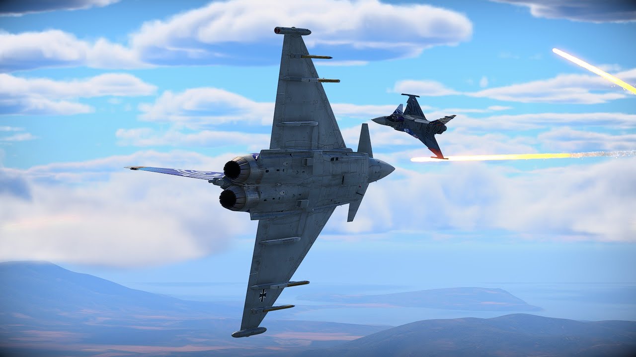 War Thunder | JAS-39 Gripen dogfights Eurofighter and Rafale-C F3!