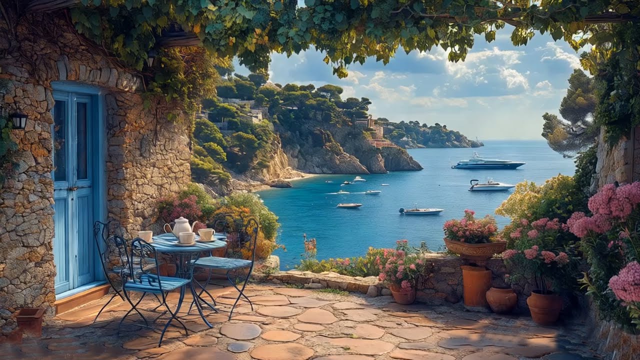 🌊☀️ Cozy Morning by the Mediterranean Sea | Gentle Waves & Coastal Calm