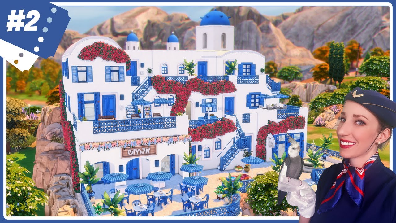 Escape: SANTORINI, GREECE | The Sims 4 Speed Build | CC + Links!