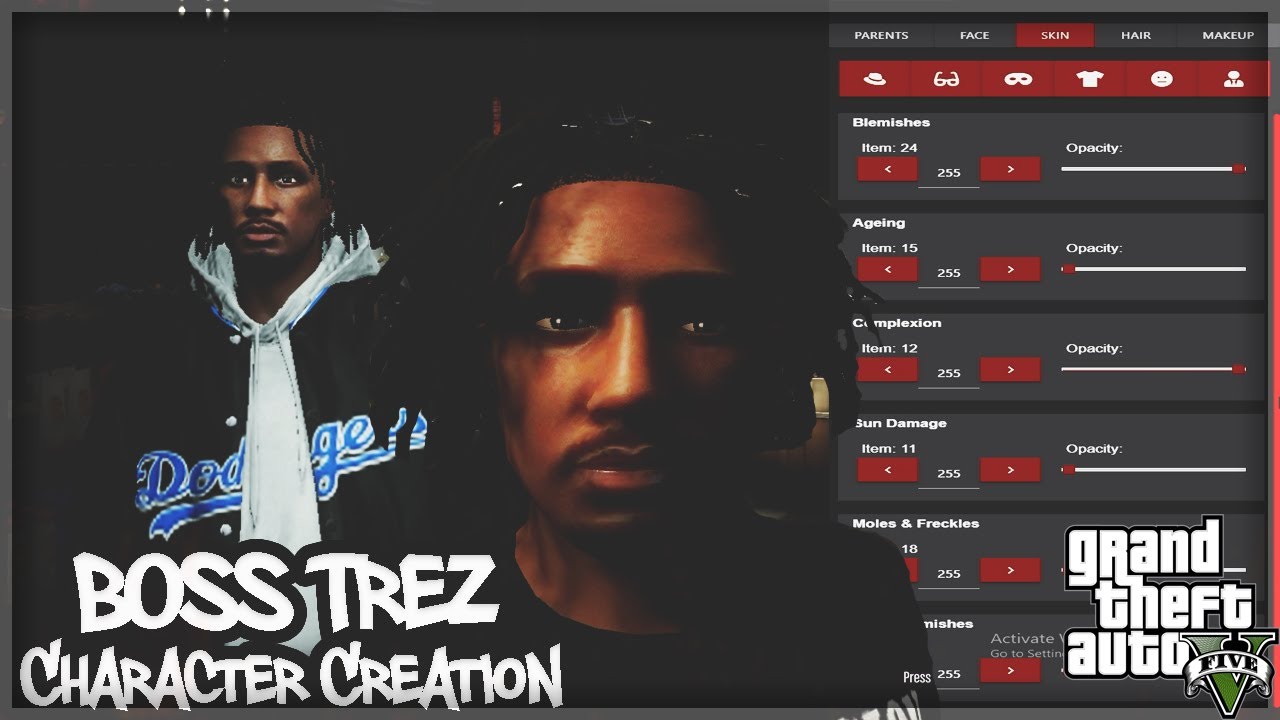 GTA 5 - Montrez Boone aka Boss Trez Character Creation Zone3RP Server #PC