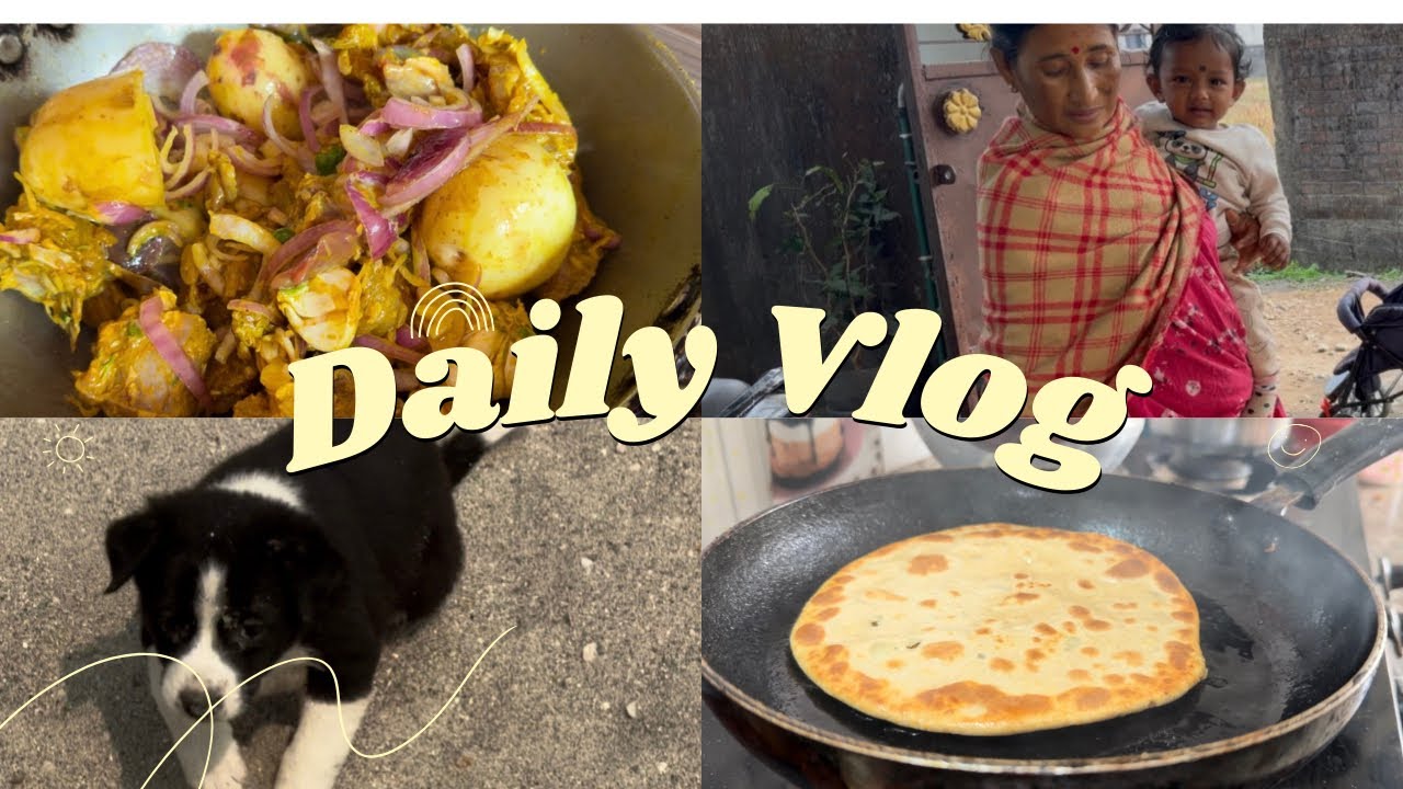 Making alu paratha for the 1st time | spending time with grandmother|