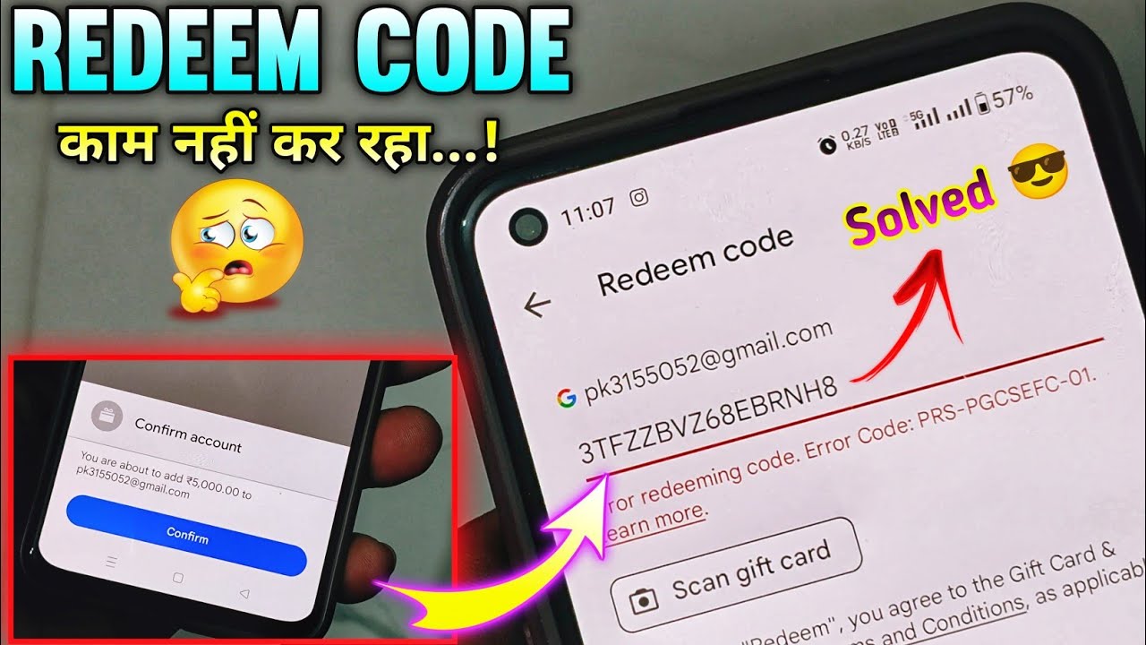 Redeem code error problem | Redeem Code didn't work | error redeeming code. error code prs-gcrpm-01