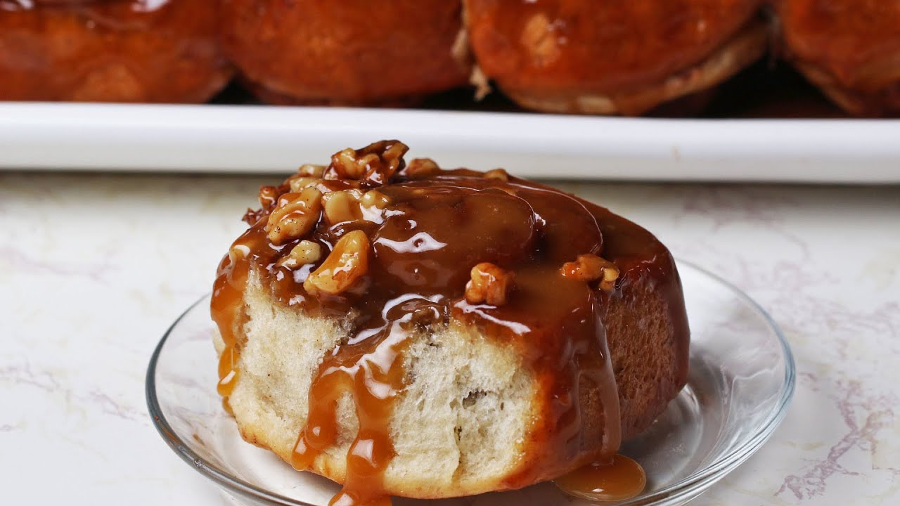 Upside Down Banana Bread Cinnamon Rolls